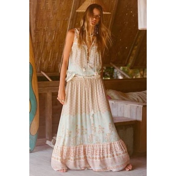 Spell Dresses & Skirts - Spell Sweet Nothings Peppermint Maxi Skirt NWT‎ L Boho Prairie Festival Resort